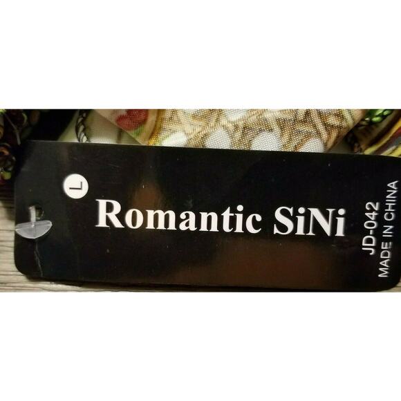 Romantic Sini Women's Green Knee-length Fit & Flare Sun Dress, Size: Large, New - Picture 7 of 8